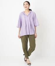 PHLHT17270 GEORGES RECH(小さいサイズ)(メゾン ドゥ サンク) タスランストレッチカーゴパンツ カーキ