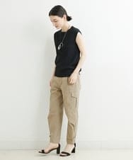 PHLHT17270 GEORGES RECH(小さいサイズ)(メゾン ドゥ サンク) タスランストレッチカーゴパンツ カーキ