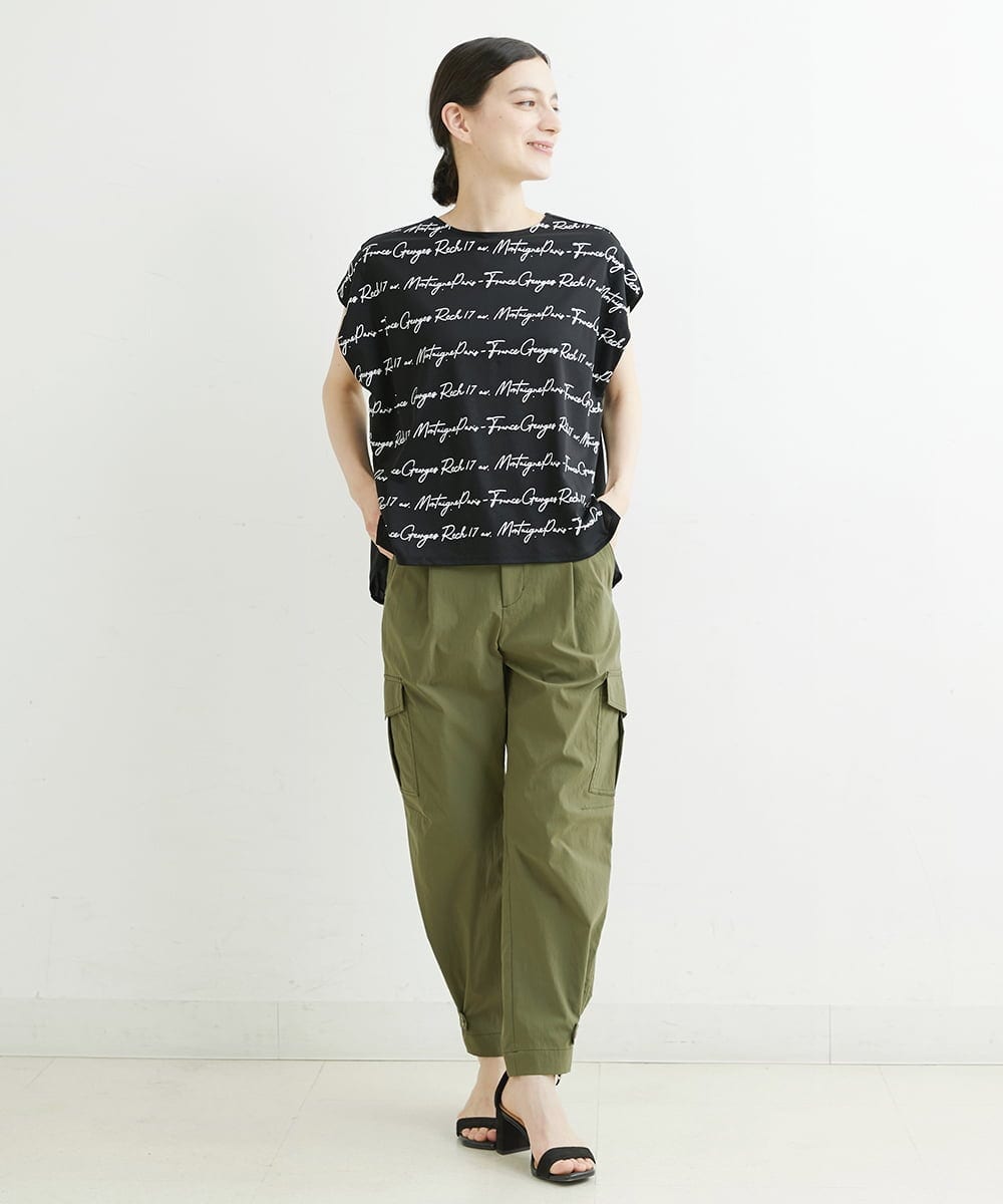 PHLHT17270 GEORGES RECH(小さいサイズ)(メゾン ドゥ サンク) タスランストレッチカーゴパンツ カーキ