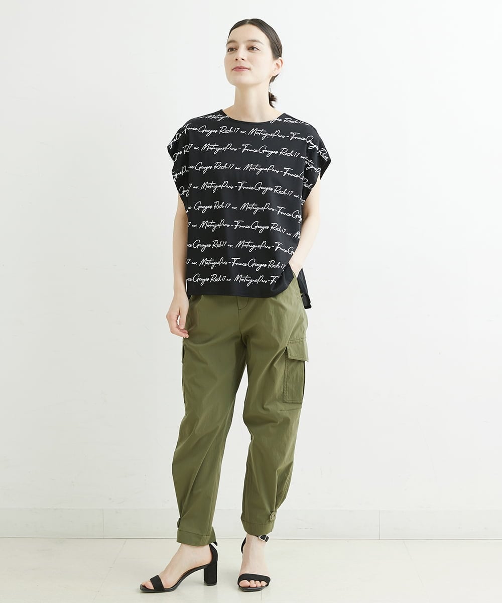 PHLHT17270 GEORGES RECH(小さいサイズ)(メゾン ドゥ サンク) タスランストレッチカーゴパンツ カーキ