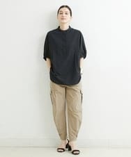 PHLHT17270 GEORGES RECH(小さいサイズ)(メゾン ドゥ サンク) タスランストレッチカーゴパンツ カーキ