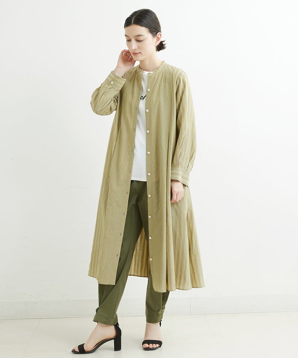PHLHT17270 GEORGES RECH(小さいサイズ)(メゾン ドゥ サンク) タスランストレッチカーゴパンツ カーキ
