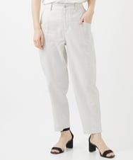 PHLHW12270 GEORGES RECH(小さいサイズ)(メゾン ドゥ サンク)  [日本製]シャンブレーツイルパンツ ライトグレー