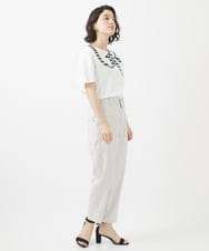 PHLHW12270 GEORGES RECH(小さいサイズ)(メゾン ドゥ サンク)  [日本製]シャンブレーツイルパンツ ライトグレー