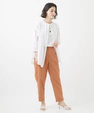 PHLHW12270 GEORGES RECH(小さいサイズ)(メゾン ドゥ サンク)  [日本製]シャンブレーツイルパンツ ライトグレー