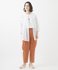 PHLHW12270 GEORGES RECH(小さいサイズ)(メゾン ドゥ サンク)  [日本製]シャンブレーツイルパンツ ライトグレー