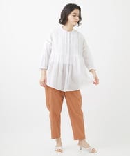 PHLHW12270 GEORGES RECH(小さいサイズ)(メゾン ドゥ サンク)  [日本製]シャンブレーツイルパンツ ライトグレー