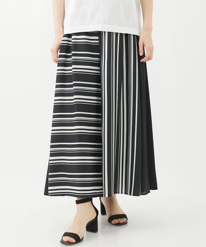 PHLHW34390   [セットアップ対応]ランダムストライプサイドプリーツパンツ