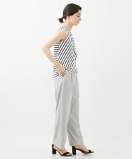 PHLHX37210 GEORGES RECH(小さいサイズ)(メゾン ドゥ サンク) ツイルタックワイドストレートパンツ ライトグレー