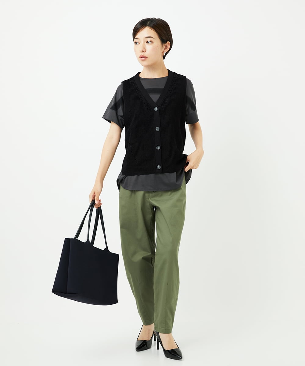 PHLJB33250 GEORGES RECH(小さいサイズ)(メゾン ドゥ サンク) バレルレックテーパードパンツ ベージュ