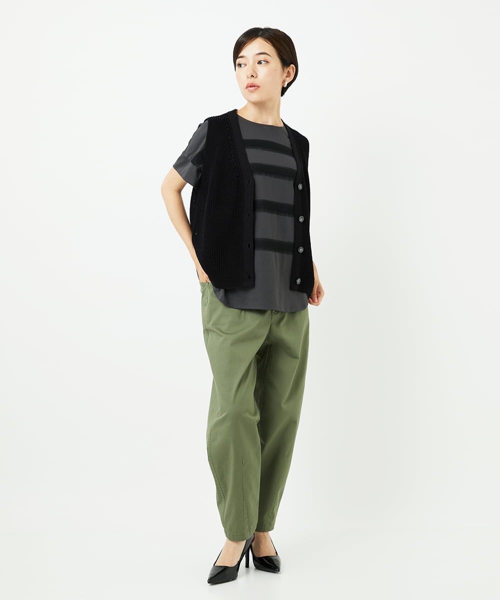 PHLJB33250 GEORGES RECH(小さいサイズ)(メゾン ドゥ サンク) バレルレックテーパードパンツ ベージュ