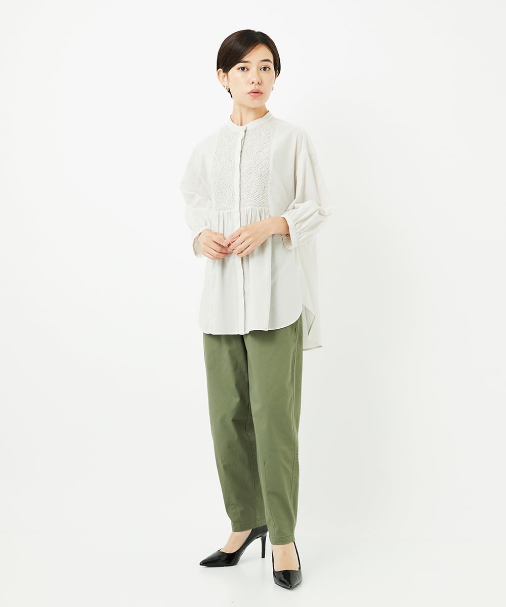PHLJB33250 GEORGES RECH(小さいサイズ)(メゾン ドゥ サンク) バレルレックテーパードパンツ ベージュ