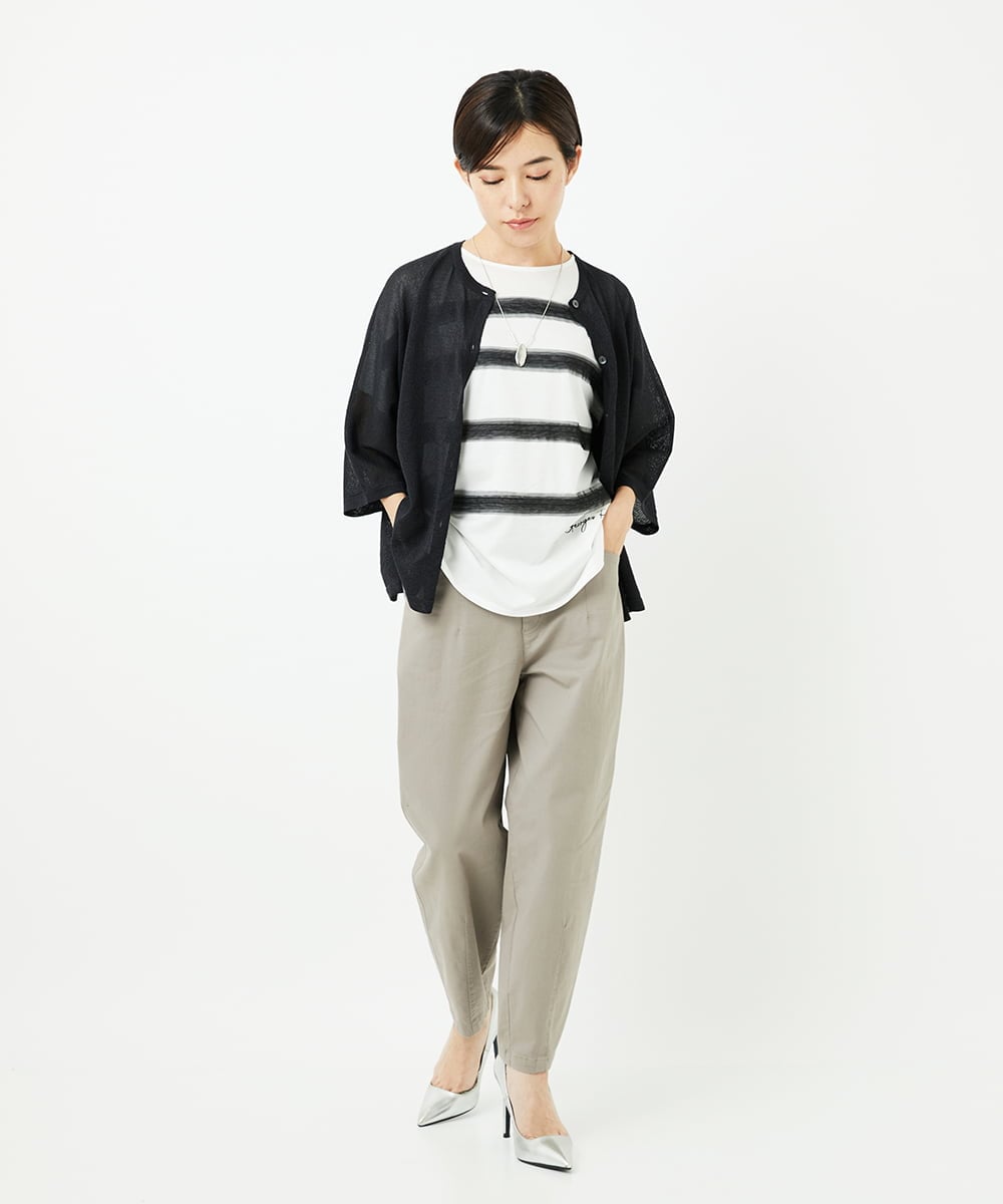 PHLJB33250 GEORGES RECH(小さいサイズ)(メゾン ドゥ サンク) バレルレックテーパードパンツ ベージュ