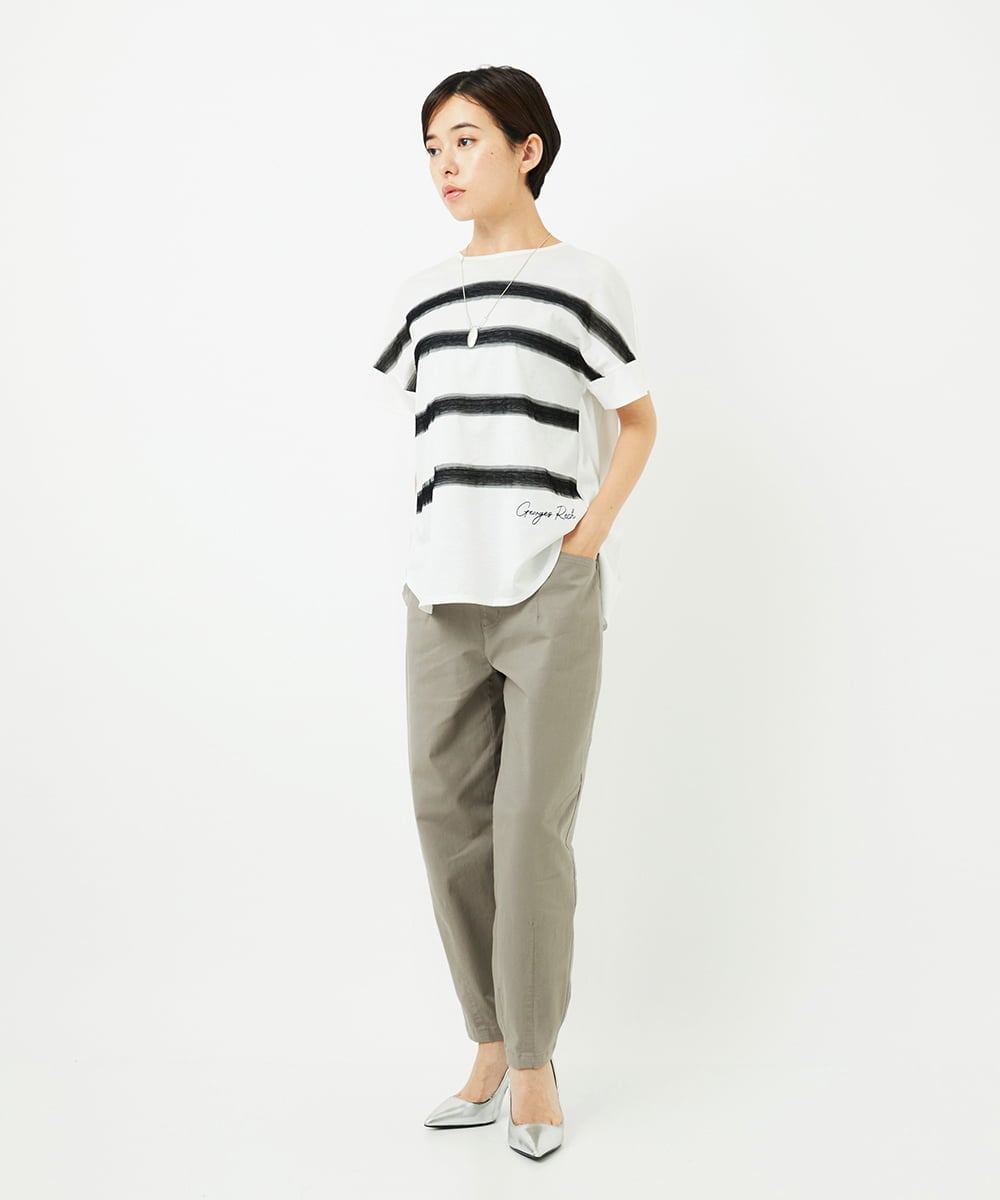 PHLJB33250 GEORGES RECH(小さいサイズ)(メゾン ドゥ サンク) バレルレックテーパードパンツ ベージュ