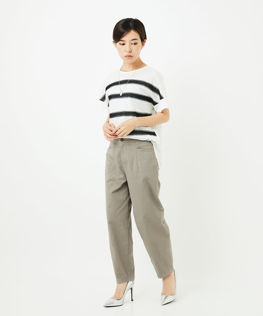 PHLJB33250 GEORGES RECH(小さいサイズ)(メゾン ドゥ サンク) バレルレックテーパードパンツ ベージュ