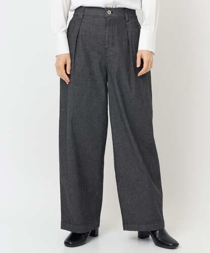 PHLJB40290   [セットアップ対応]バレルワイドブラックデニムパンツ