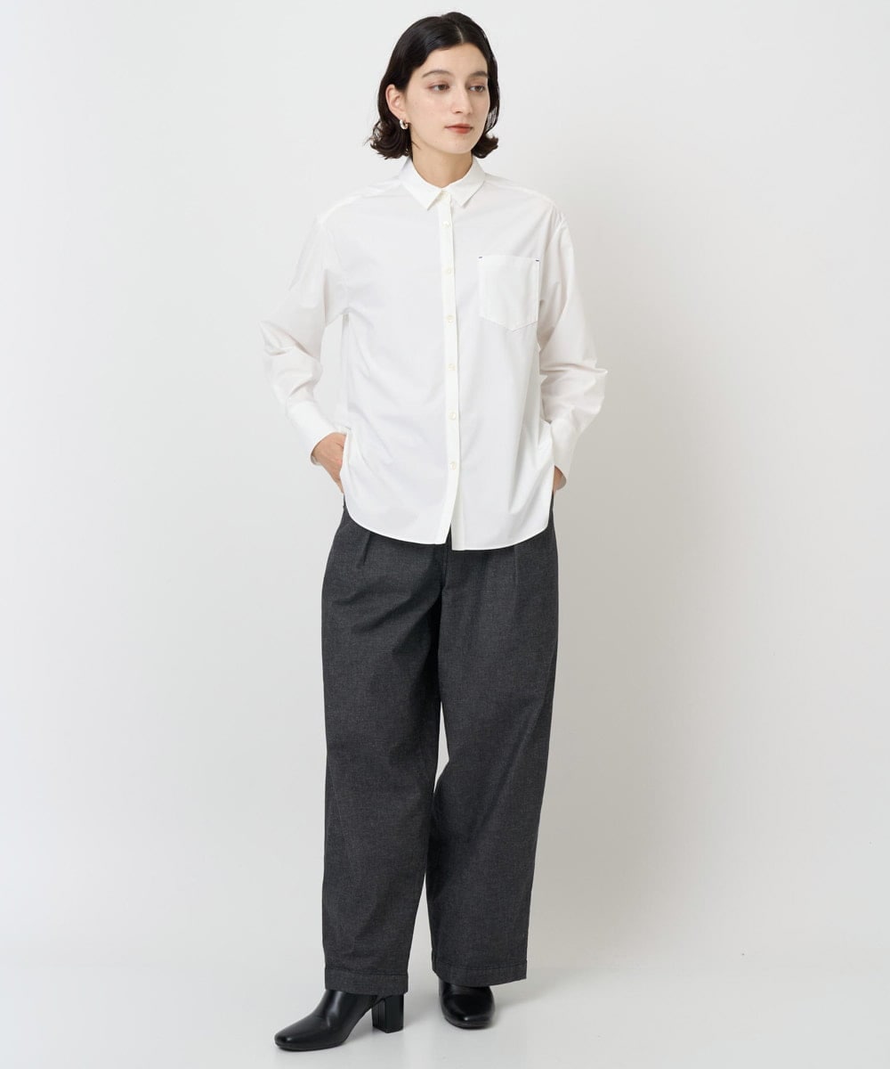 PHLJB40290 GEORGES RECH(小さいサイズ)(メゾン ドゥ サンク)  [セットアップ対応]バレルワイドブラックデニムパンツ ブラック