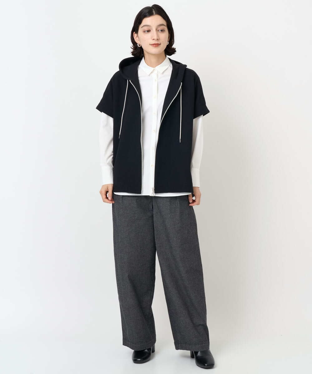 PHLJB40290 GEORGES RECH(小さいサイズ)(メゾン ドゥ サンク)  [セットアップ対応]バレルワイドブラックデニムパンツ ブラック