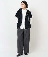 PHLJB40290 GEORGES RECH(小さいサイズ)(メゾン ドゥ サンク)  [セットアップ対応]バレルワイドブラックデニムパンツ ブラック