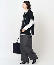 PHLJB40290 GEORGES RECH(小さいサイズ)(メゾン ドゥ サンク)  [セットアップ対応]バレルワイドブラックデニムパンツ ブラック