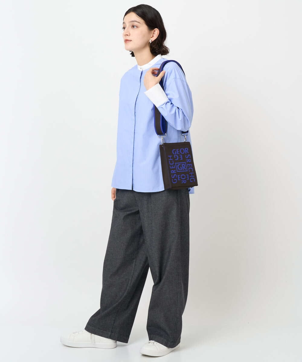 PHLJB40290 GEORGES RECH(小さいサイズ)(メゾン ドゥ サンク)  [セットアップ対応]バレルワイドブラックデニムパンツ ブラック