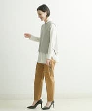 PHLJQ11210 GEORGES RECH(小さいサイズ)(メゾン ドゥ サンク) 起毛ストレートスティックパンツ ベージュ