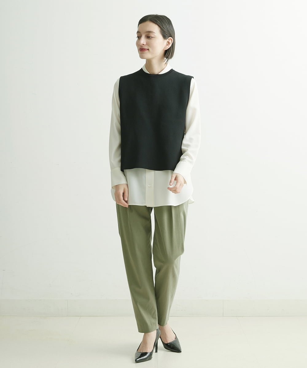 PHLJQ11210 GEORGES RECH(小さいサイズ)(メゾン ドゥ サンク) 起毛ストレートスティックパンツ ベージュ