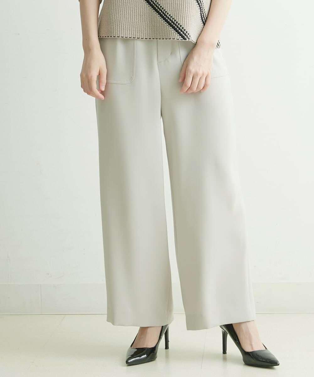 PHLJQ24230 GEORGES RECH(小さいサイズ)(メゾン ドゥ サンク) ストレッチワイドパンツ ベージュ