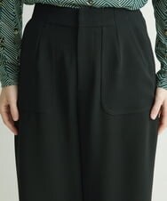 PHLJQ24230 GEORGES RECH(小さいサイズ)(メゾン ドゥ サンク) ストレッチワイドパンツ ブラック