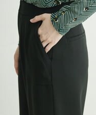PHLJQ24230 GEORGES RECH(小さいサイズ)(メゾン ドゥ サンク) ストレッチワイドパンツ ブラック