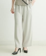 PHLJQ24230 GEORGES RECH(小さいサイズ)(メゾン ドゥ サンク) ストレッチワイドパンツ ブラック