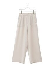PHLJQ24230 GEORGES RECH(小さいサイズ)(メゾン ドゥ サンク) ストレッチワイドパンツ ブラック