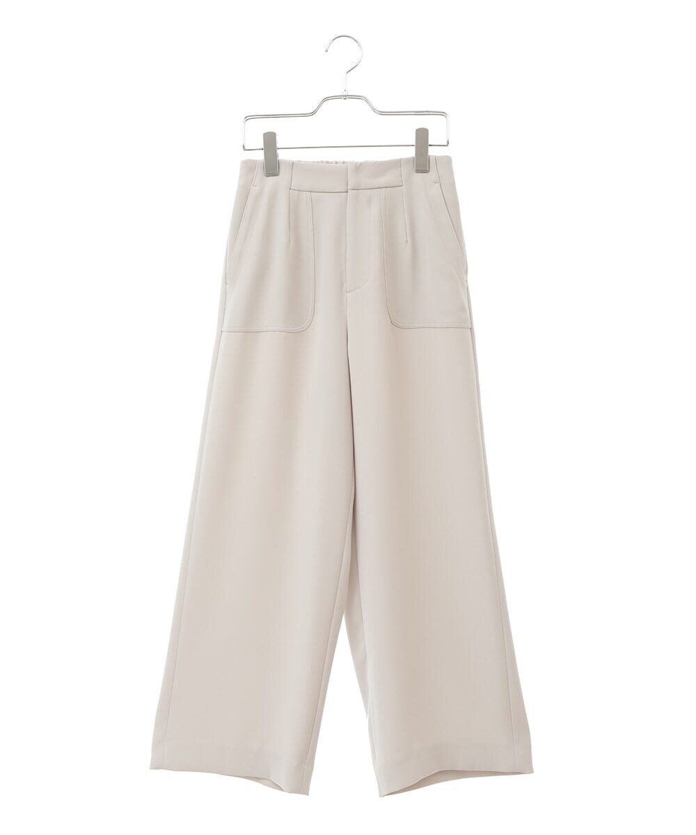 PHLJQ24230 GEORGES RECH(小さいサイズ)(メゾン ドゥ サンク) ストレッチワイドパンツ ブラック