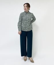PHLJQ24230 GEORGES RECH(小さいサイズ)(メゾン ドゥ サンク) ストレッチワイドパンツ ブラック