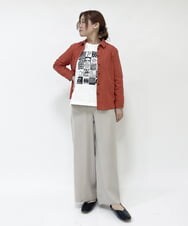 PHLJQ24230 GEORGES RECH(小さいサイズ)(メゾン ドゥ サンク) ストレッチワイドパンツ ブラック