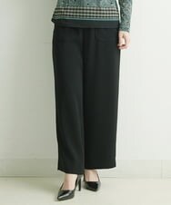 PHLJQ24230 GEORGES RECH(小さいサイズ)(メゾン ドゥ サンク) ストレッチワイドパンツ ブラック