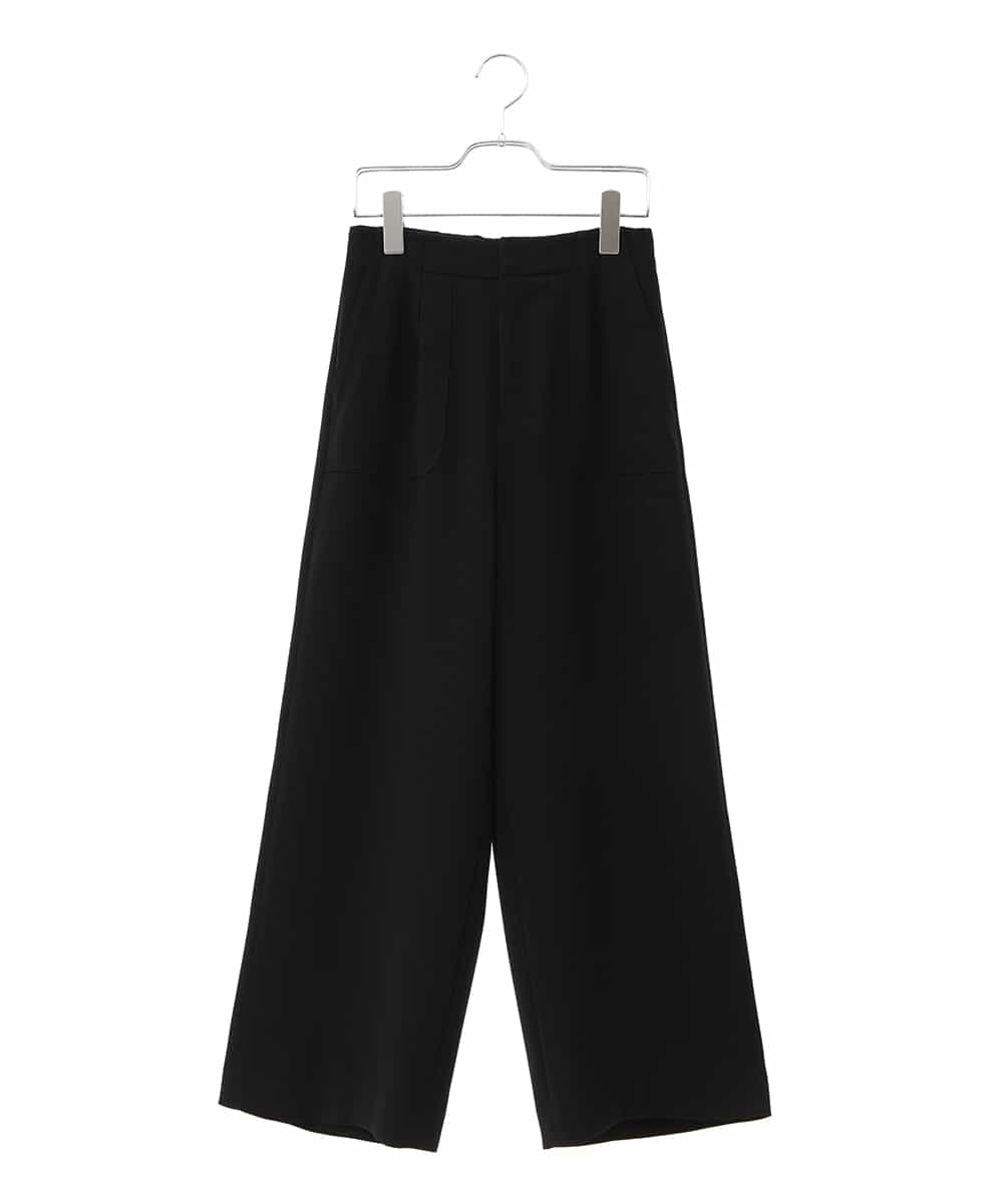 PHLJQ24230 GEORGES RECH(小さいサイズ)(メゾン ドゥ サンク) ストレッチワイドパンツ ブラック