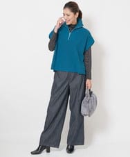 PHLJU30230 GEORGES RECH(小さいサイズ)(メゾン ドゥ サンク) シャンブレーデニムワイドパンツ ネイビー