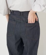 PHLJU30230 GEORGES RECH(小さいサイズ)(メゾン ドゥ サンク) シャンブレーデニムワイドパンツ ネイビー