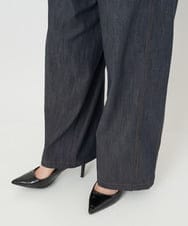 PHLJU30230 GEORGES RECH(小さいサイズ)(メゾン ドゥ サンク) シャンブレーデニムワイドパンツ ネイビー