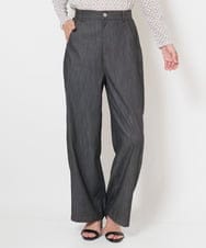 PHLJU30230 GEORGES RECH(小さいサイズ)(メゾン ドゥ サンク) シャンブレーデニムワイドパンツ ブラック