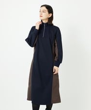 PHPAD01390 GEORGES RECH(小さいサイズ)(メゾン ドゥ サンク) ダンボールタフタドッキングワンピース ネイビー