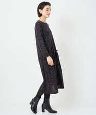 PHPAD22450 GEORGES RECH(小さいサイズ)(メゾン ドゥ サンク)  [日本製]ダブルフェイスロゴワンピース ネイビー