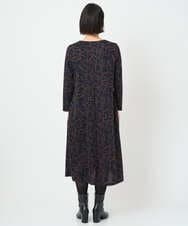 PHPAD22450 GEORGES RECH(小さいサイズ)(メゾン ドゥ サンク)  [日本製]ダブルフェイスロゴワンピース ネイビー