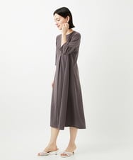 PHPGD11330 GEORGES RECH(小さいサイズ)(メゾン ドゥ サンク) ドライタッチジャージーフレアワンピース ネイビー