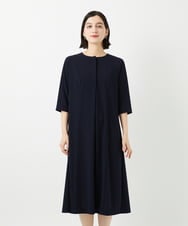 PHPGD11330 GEORGES RECH(小さいサイズ)(メゾン ドゥ サンク) ドライタッチジャージーフレアワンピース ネイビー
