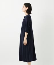 PHPGD11330 GEORGES RECH(小さいサイズ)(メゾン ドゥ サンク) ドライタッチジャージーフレアワンピース ネイビー