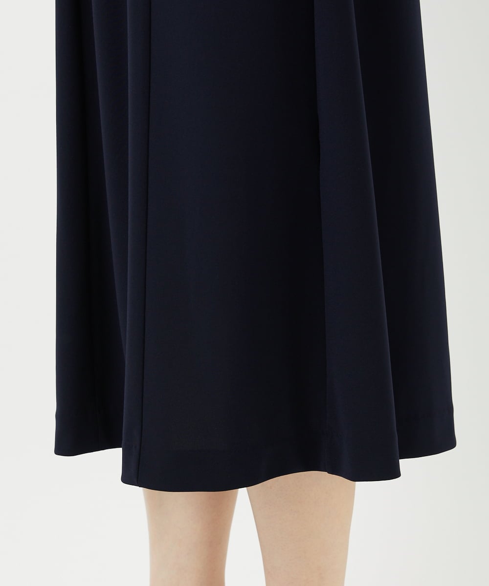 PHPGD11330 GEORGES RECH(小さいサイズ)(メゾン ドゥ サンク) ドライタッチジャージーフレアワンピース ネイビー