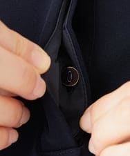 PHPGD11330 GEORGES RECH(小さいサイズ)(メゾン ドゥ サンク) ドライタッチジャージーフレアワンピース ネイビー