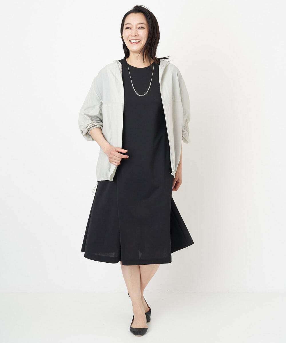 PHPGS38290 GEORGES RECH(小さいサイズ)(メゾン ドゥ サンク) モックロディジャージーフレアワンピース ベージュ